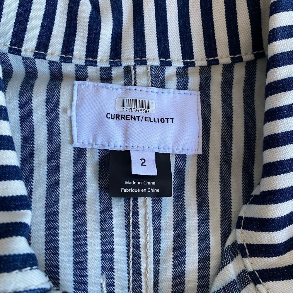 Current/Elliott Striped Button Down Sleeveless Dr… - image 4